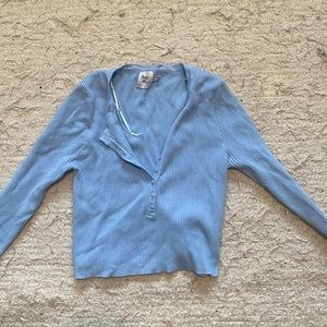 Princess Polly Cropped Blue Sweater
